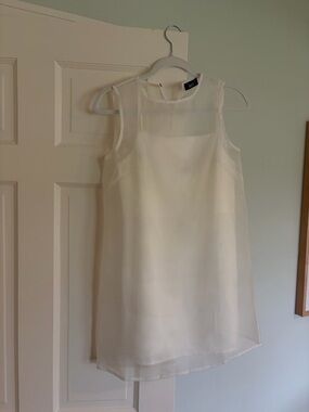 White Sheer Layered Dress